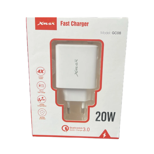 Xmax GC08 Fast Charger Adapter Type-A + Type-C Ports 20W