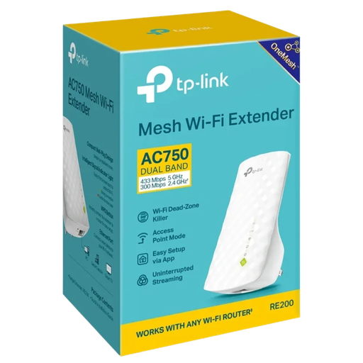 TP-Link RE200 AC750 Mesh Wi-Fi Range Extender